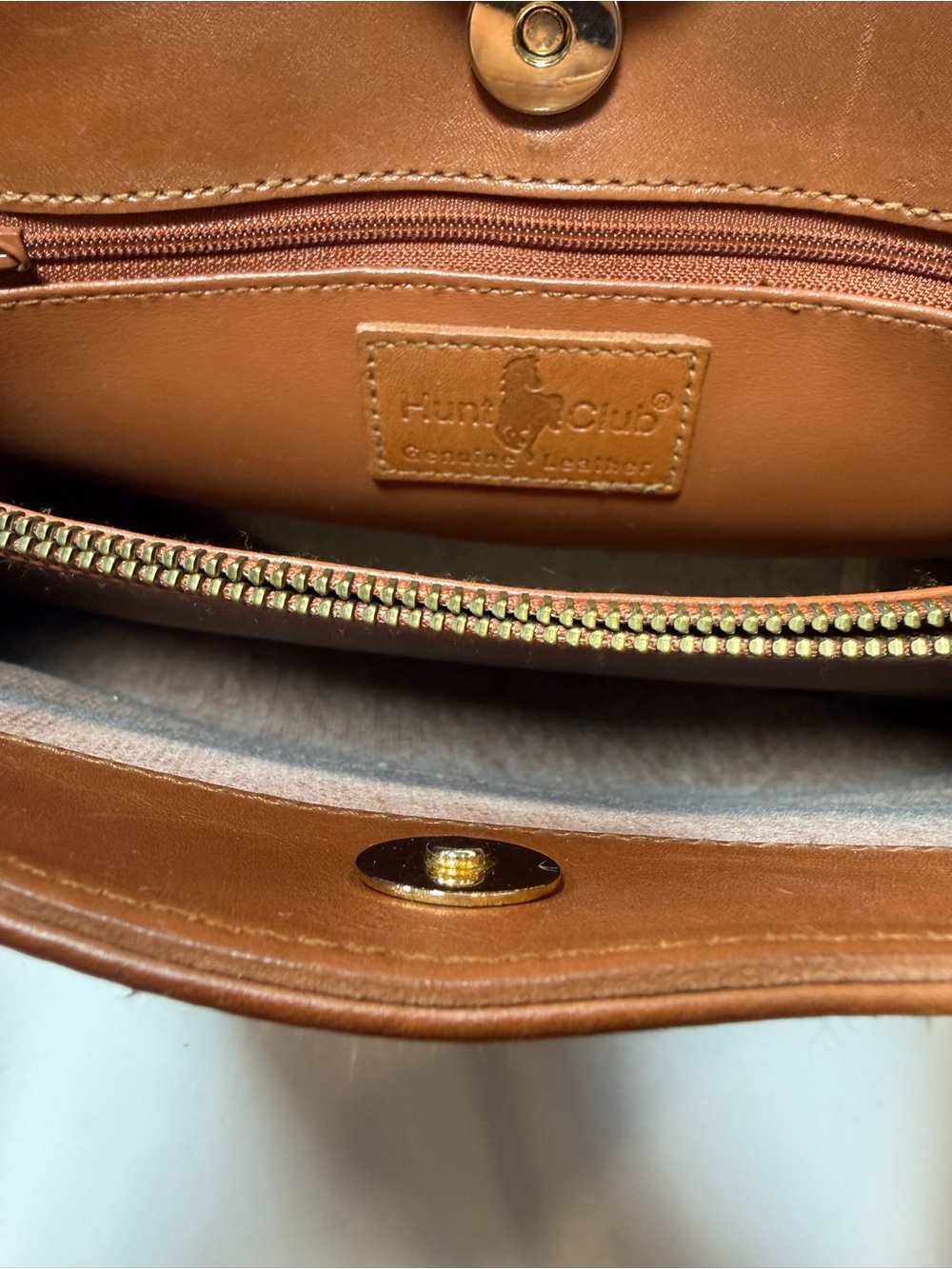 Vintage Hunt Club Classic Brown Leather Shoulder Bag - Picture 7 of 7
